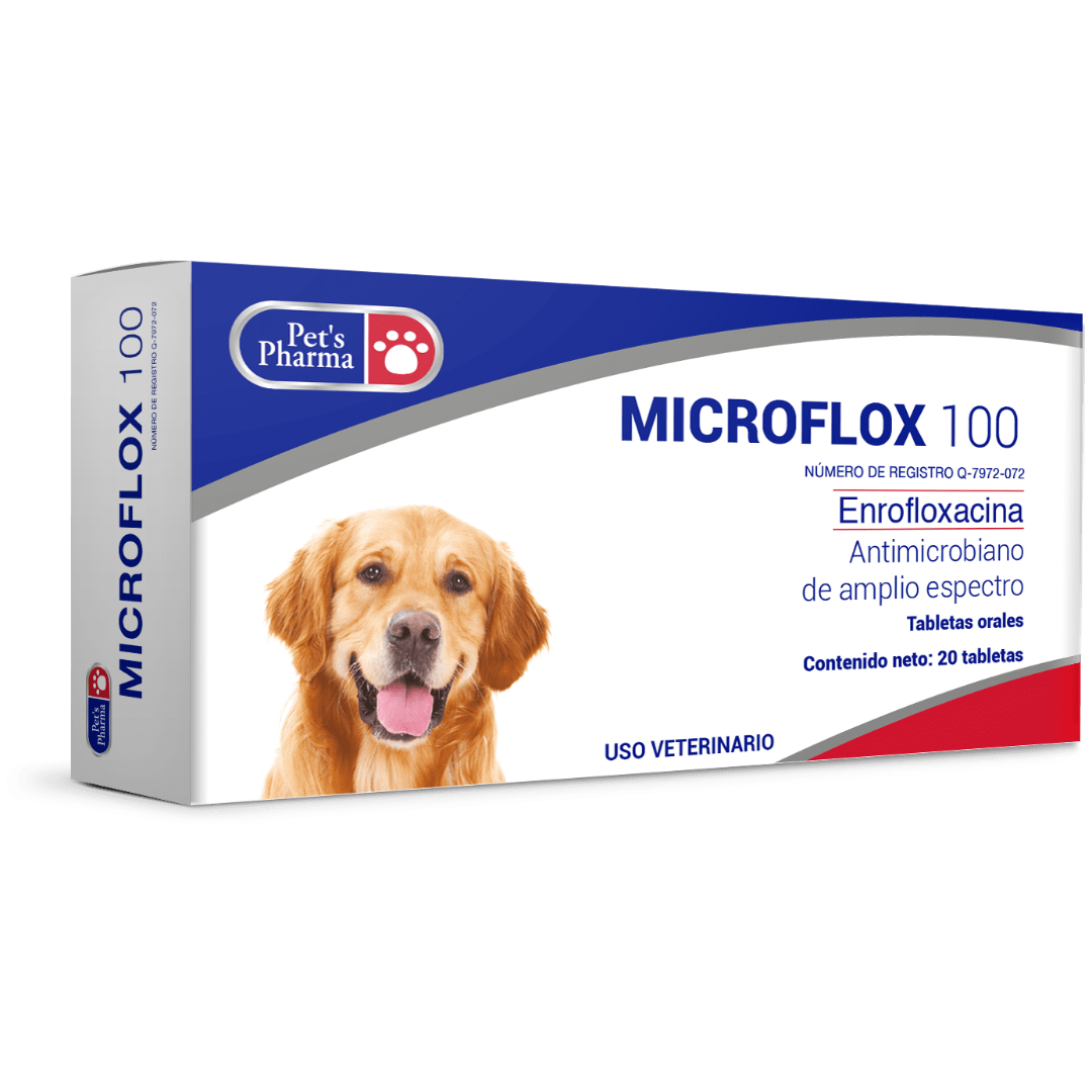 Microflox 100 - 20 Tabletas Pet's Pharma Microflox 100 - 20 Tabletas Pet's Pharma
